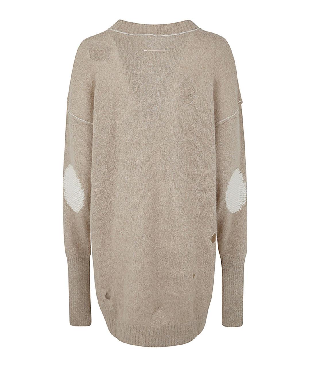 MM6 MAISON MARGIELA Бежевое хлопковое повседневное платье, фото 2