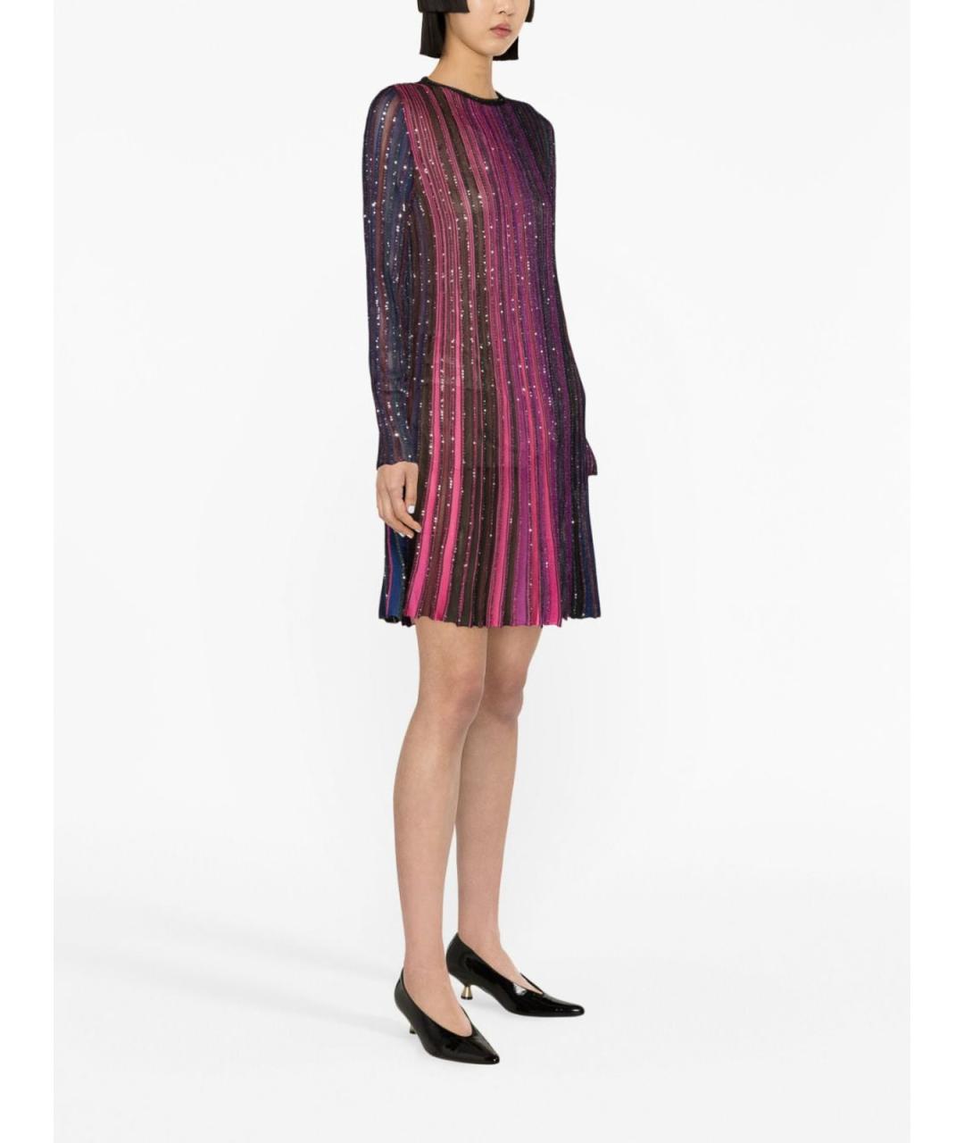 MISSONI Фиолетовое вискозное повседневное платье, фото 2