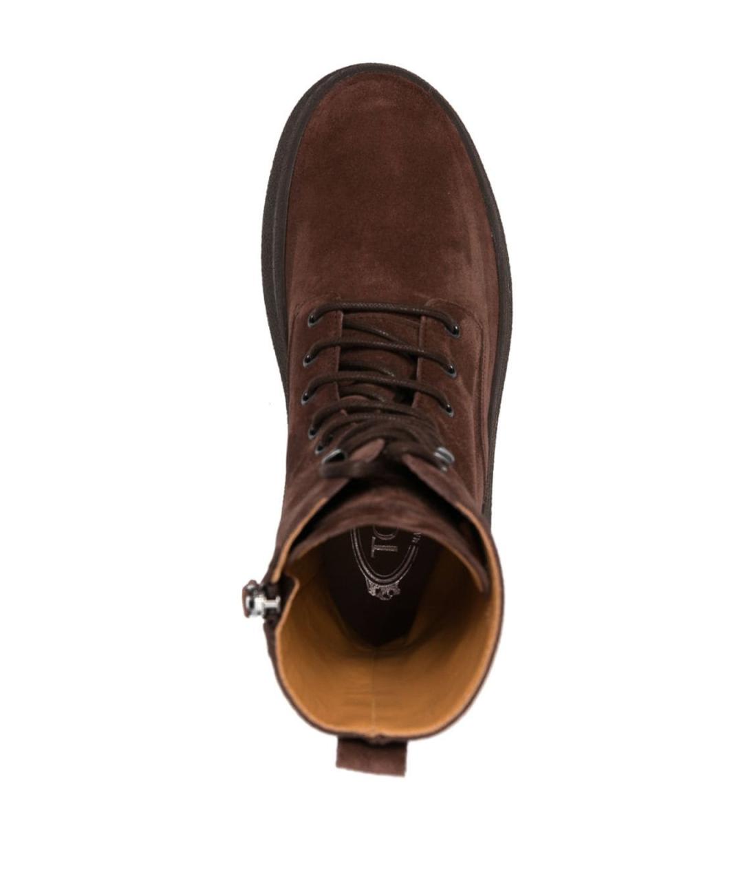 TOD'S Коричневые кожаные ботильоны, фото 4