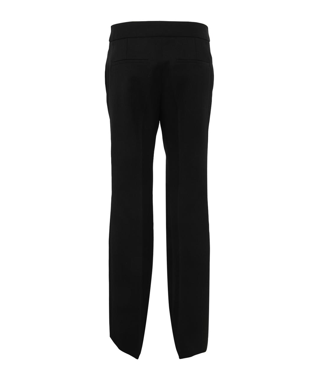 JIL SANDER Черные шерстяные прямые брюки, фото 2