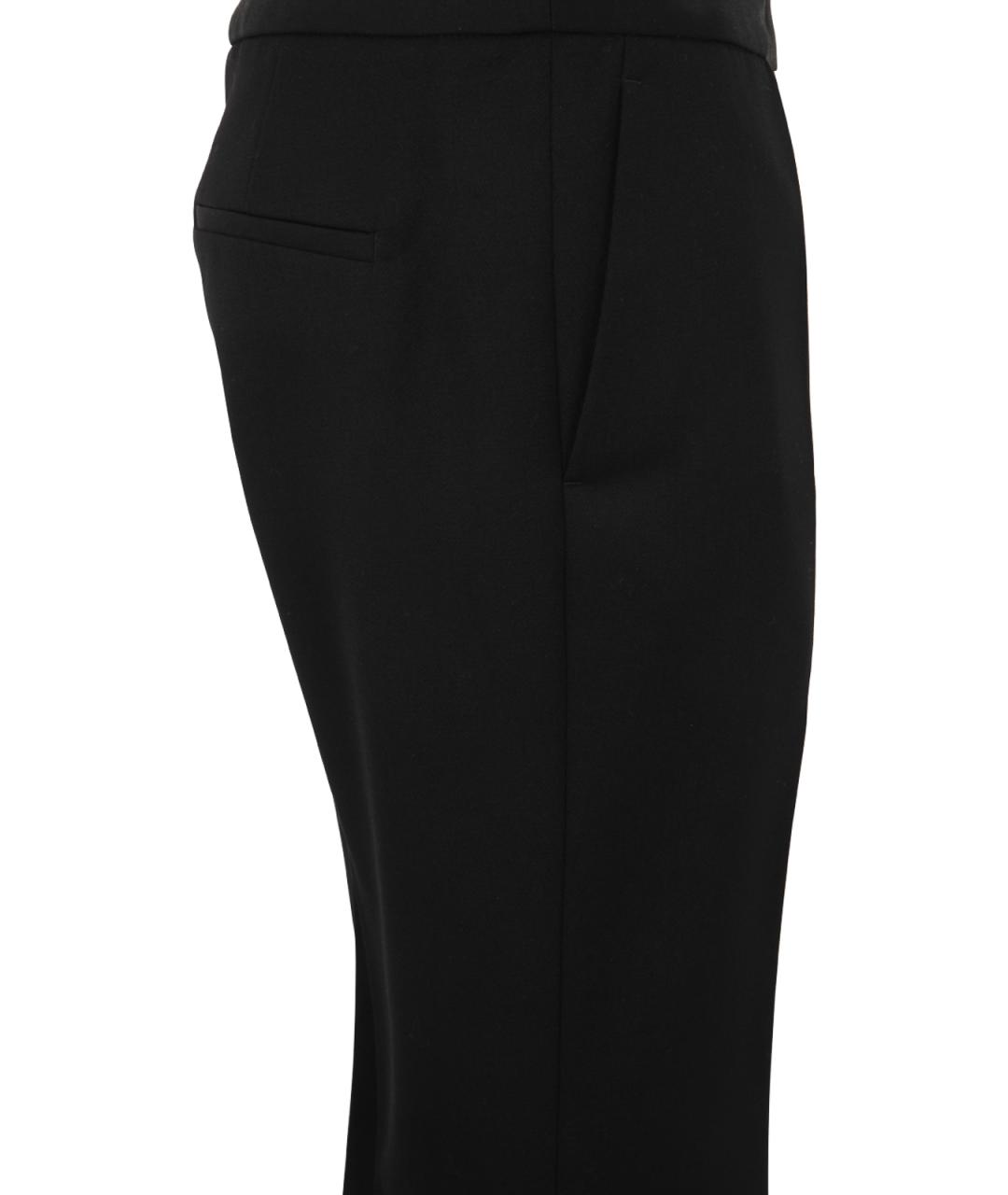 JIL SANDER Черные шерстяные прямые брюки, фото 3