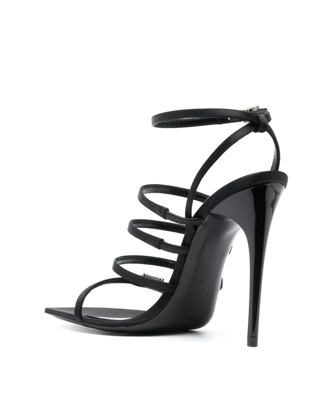 SAINT LAURENT Черные кожаные сандалии, фото 3