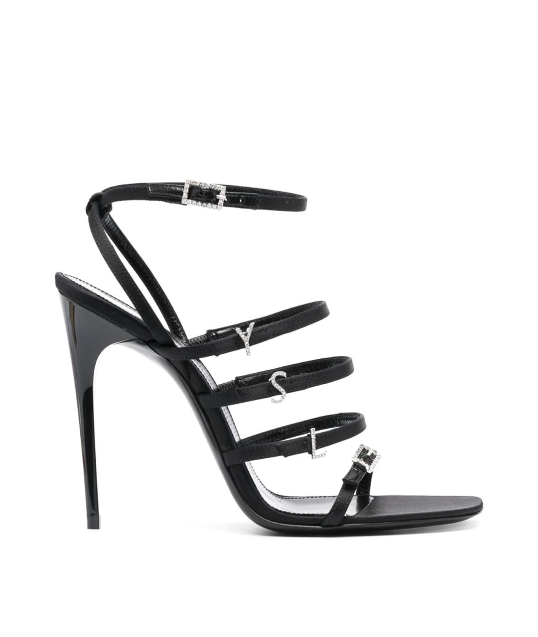 SAINT LAURENT Черные кожаные сандалии, фото 1