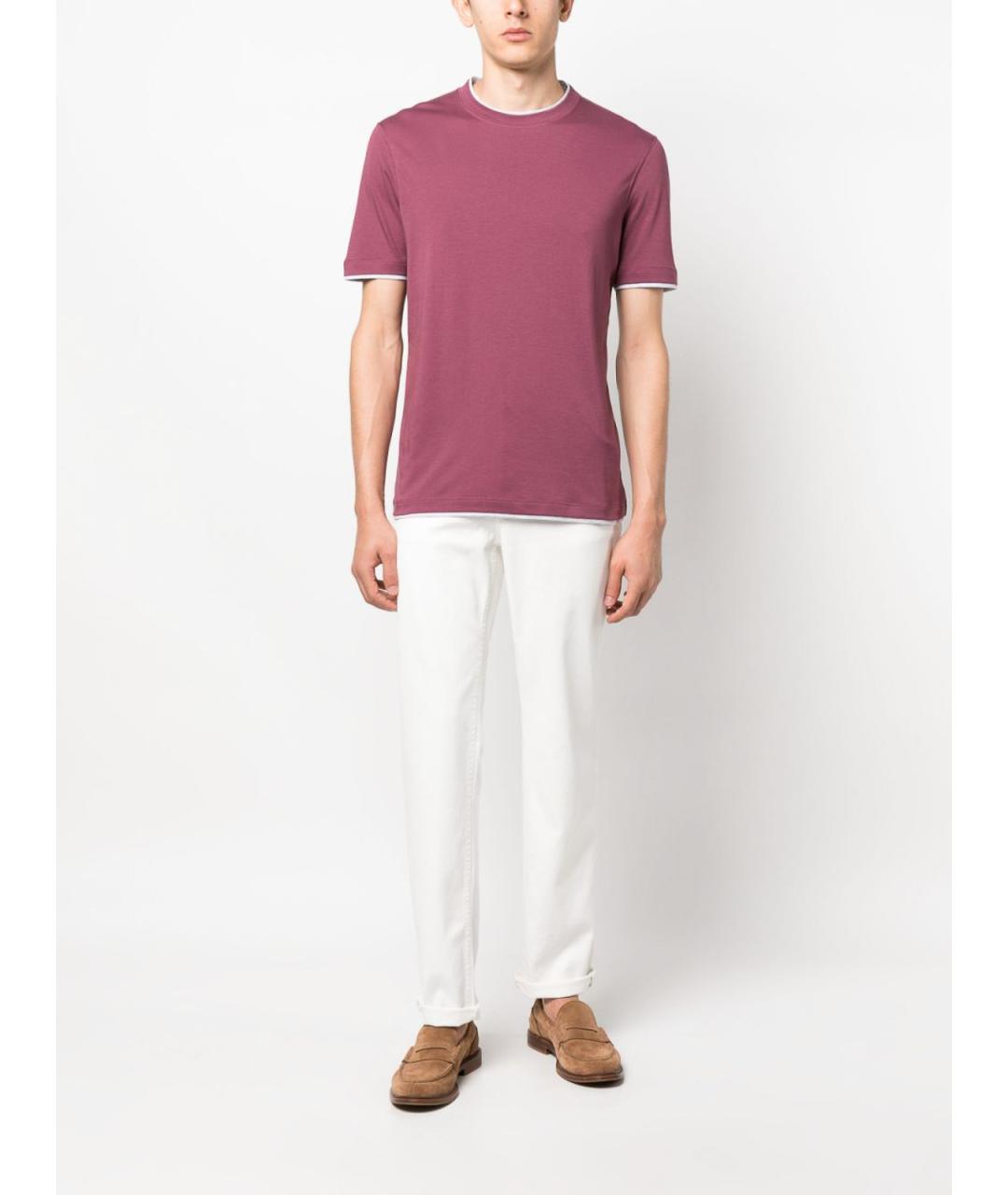 BRUNELLO CUCINELLI Белые хлопковые повседневные брюки, фото 2
