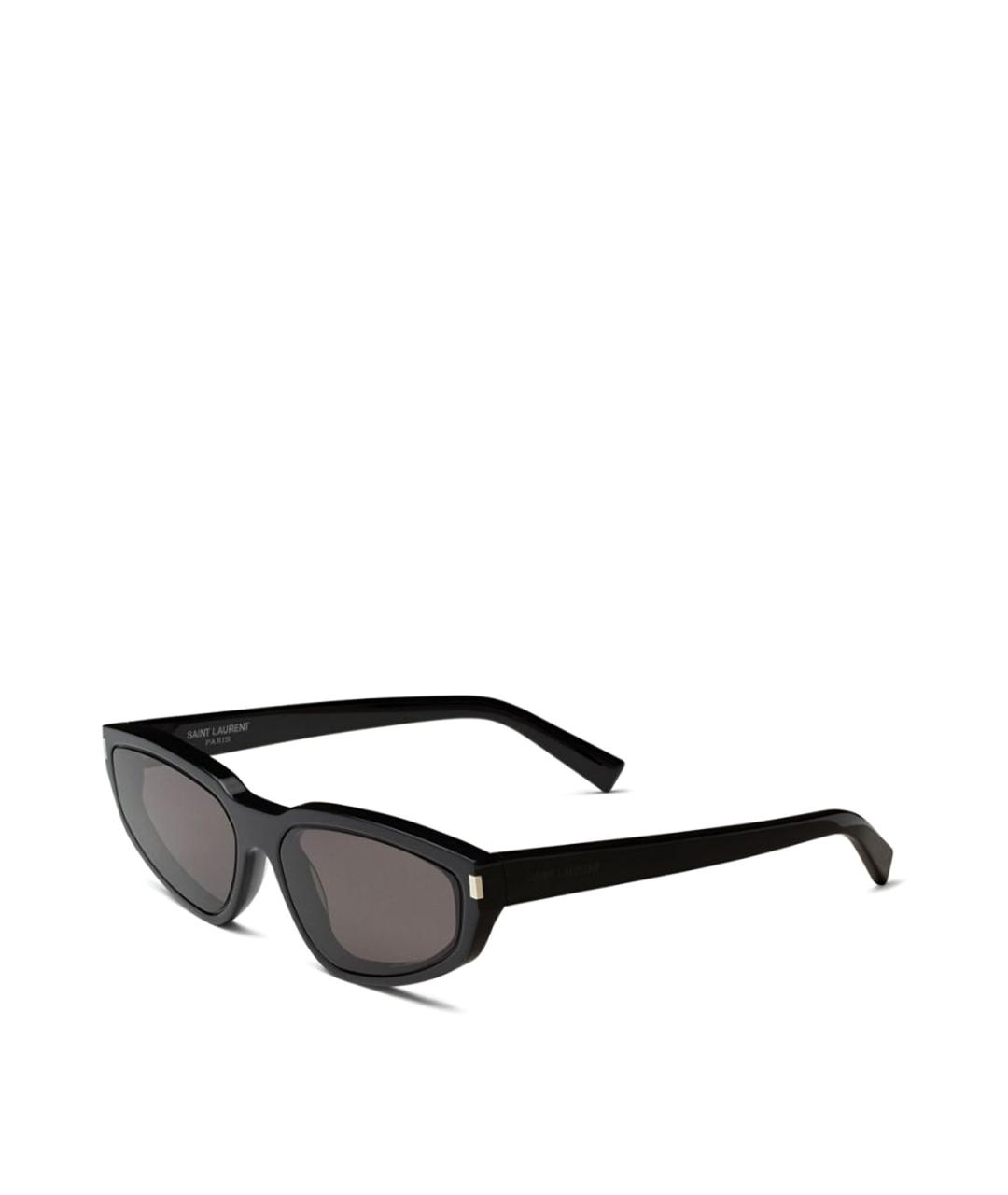 SAINT LAURENT Черные пластиковые солнцезащитные очки, фото 1