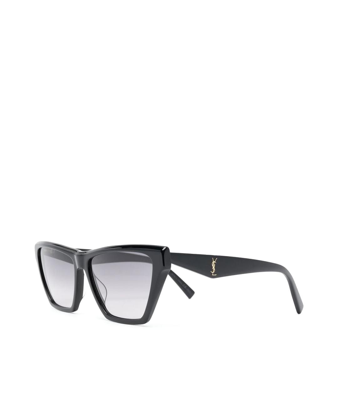 SAINT LAURENT Черные пластиковые солнцезащитные очки, фото 1