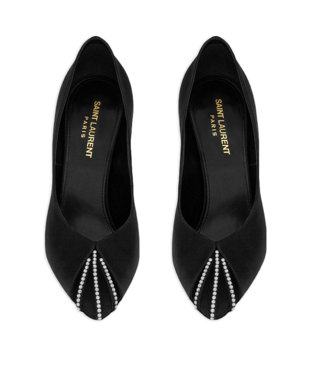 SAINT LAURENT Черные текстильные туфли, фото 3