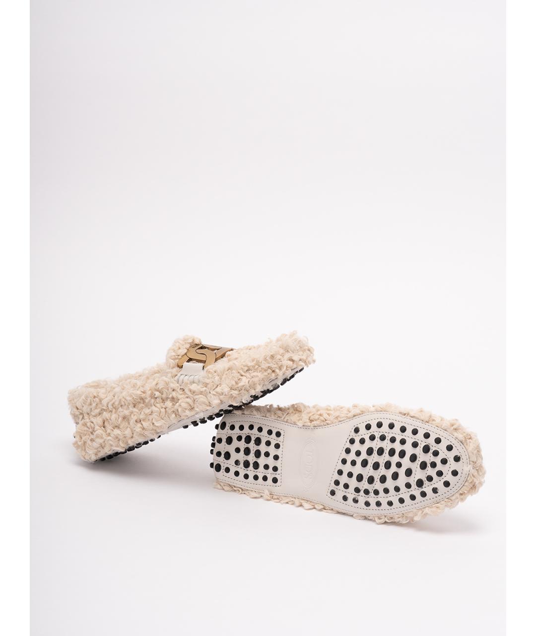 TOD'S Бежевые мокасины, фото 4