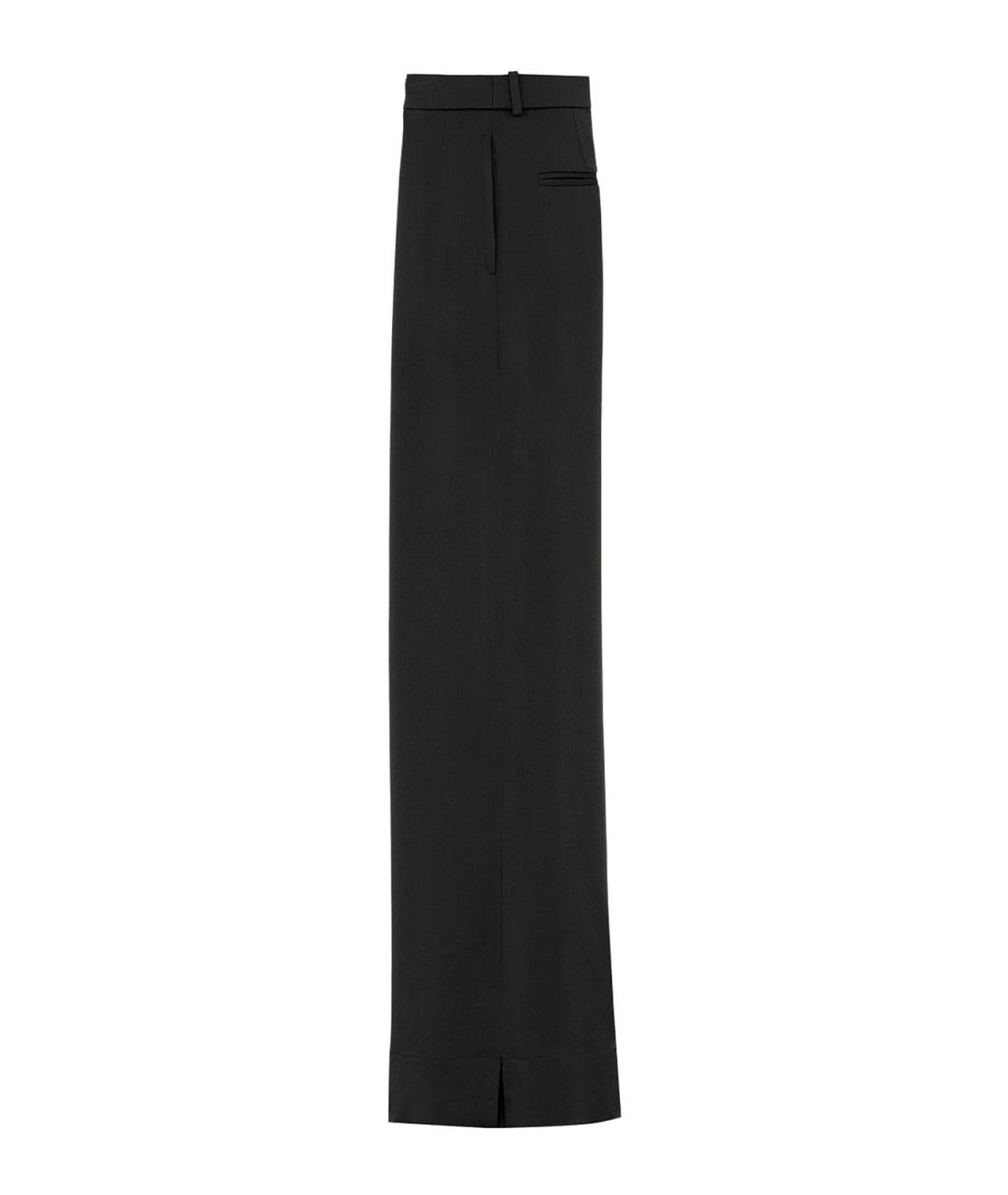SAINT LAURENT Черные шелковые брюки широкие, фото 2