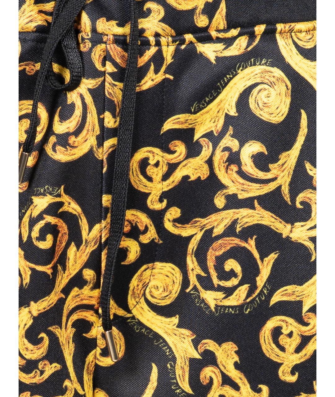 VERSACE JEANS COUTURE Черные полиэстеровые шорты, фото 4