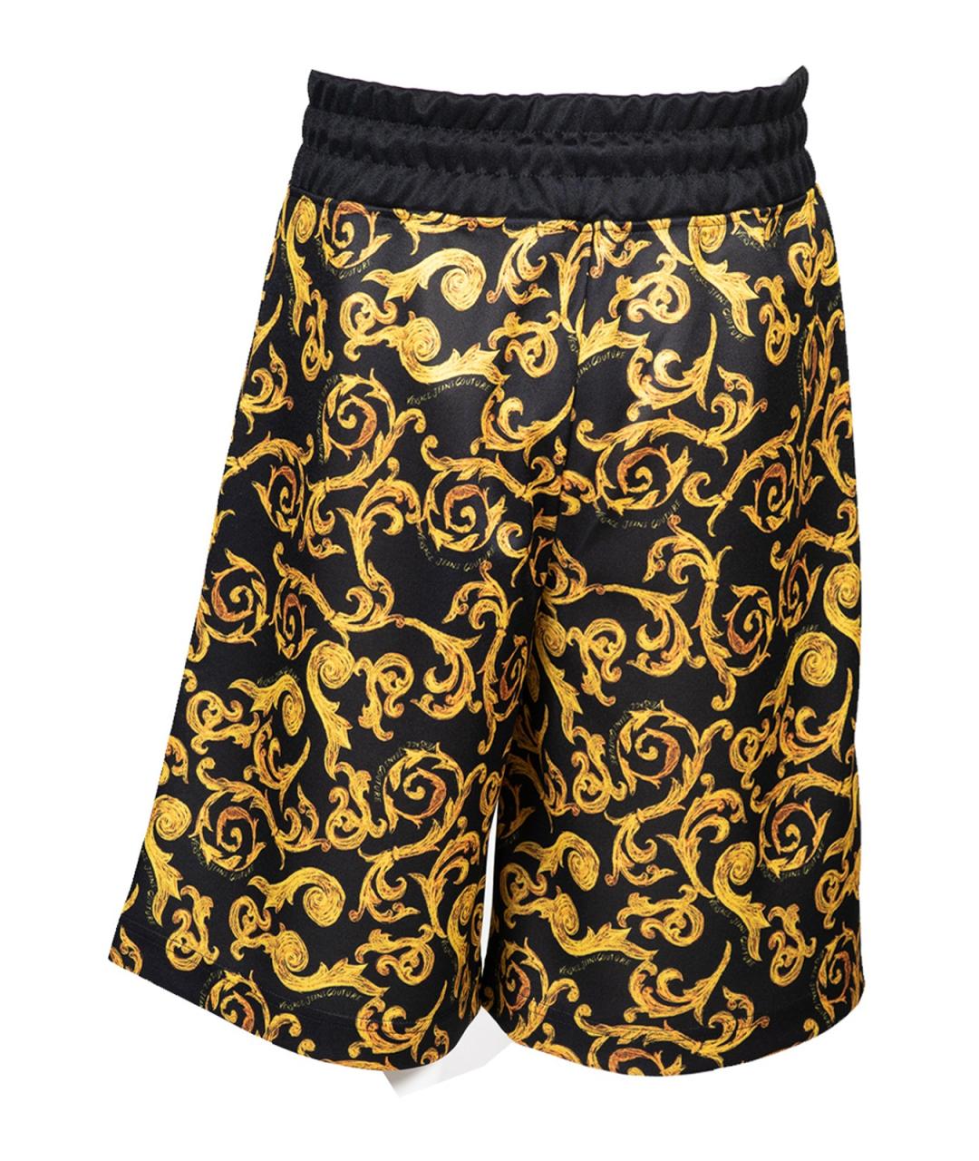 VERSACE JEANS COUTURE Черные полиэстеровые шорты, фото 2