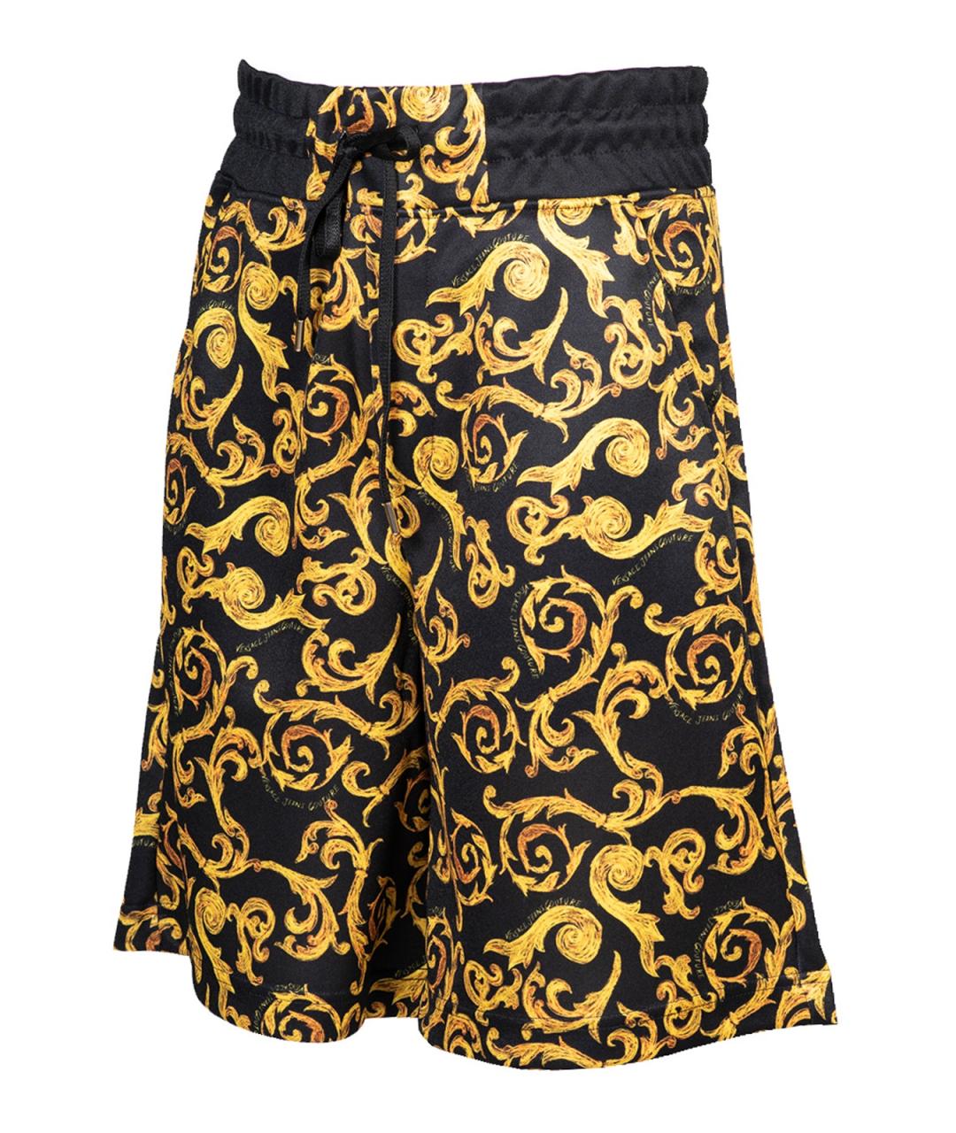 VERSACE JEANS COUTURE Черные полиэстеровые шорты, фото 3