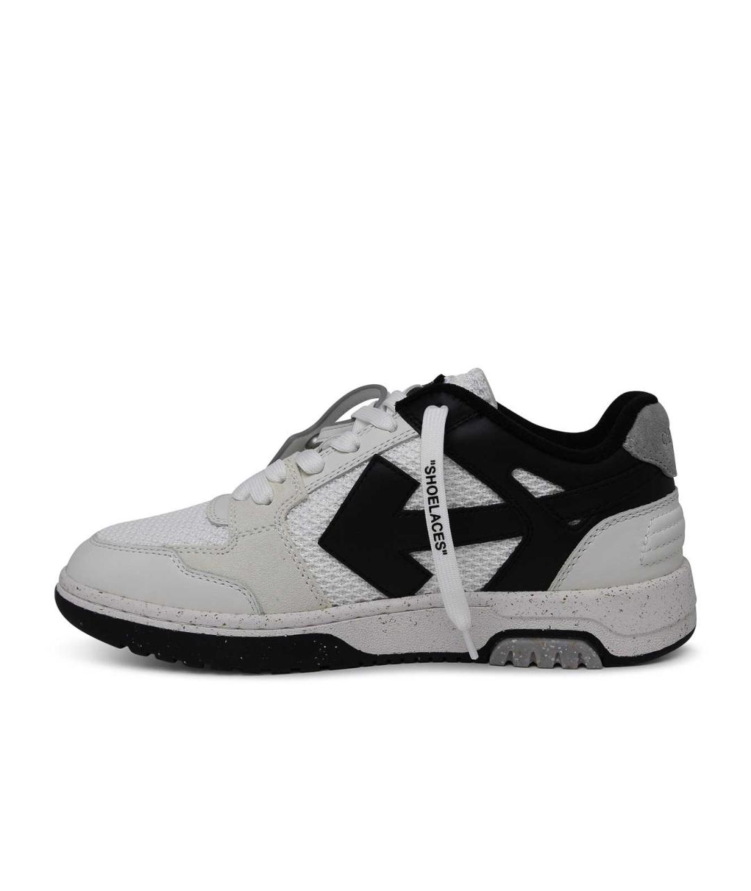 OFF-WHITE Серые кожаные низкие кроссовки / кеды, фото 3