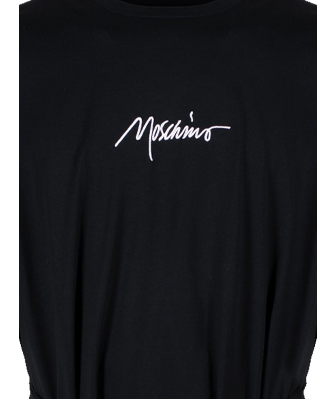 MOSCHINO Черная хлопковая футболка, фото 5