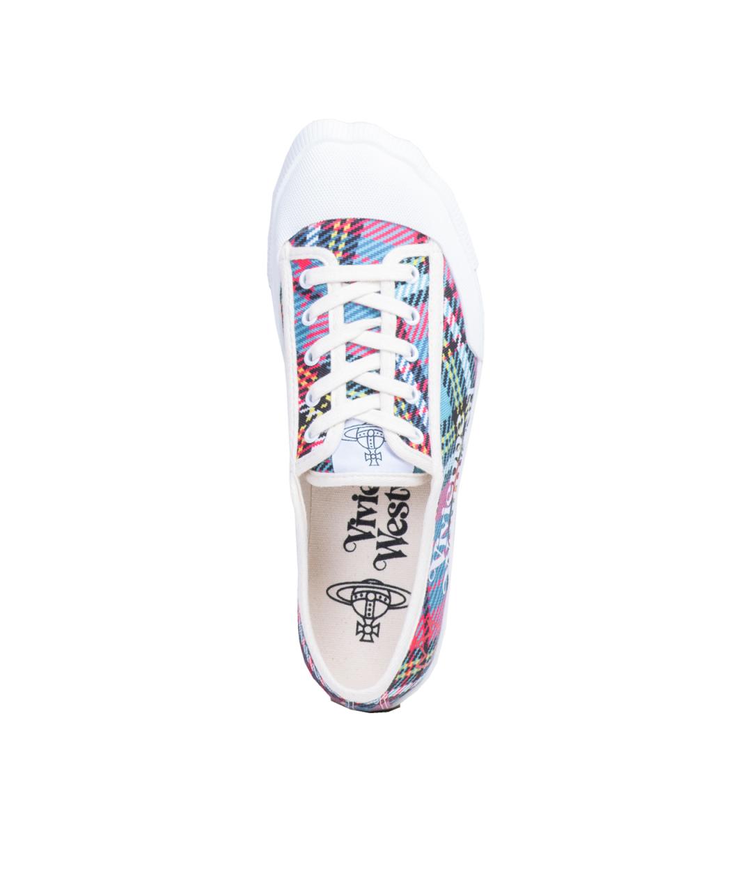 VIVIENNE WESTWOOD Мульти текстильные низкие кроссовки / кеды, фото 4