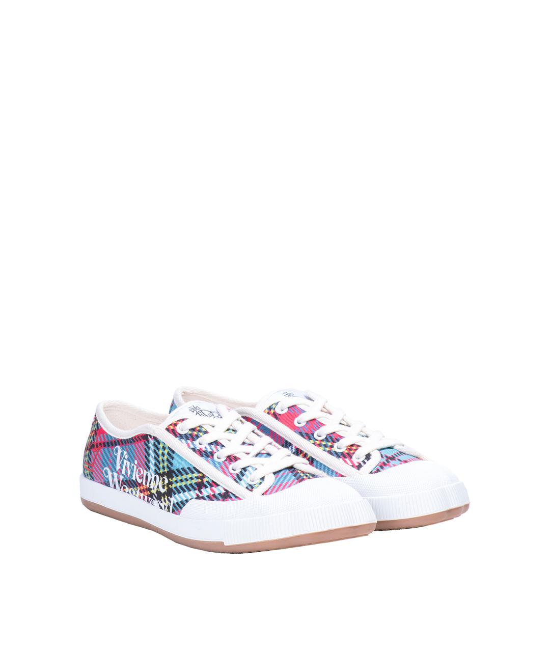 VIVIENNE WESTWOOD Мульти текстильные низкие кроссовки / кеды, фото 3