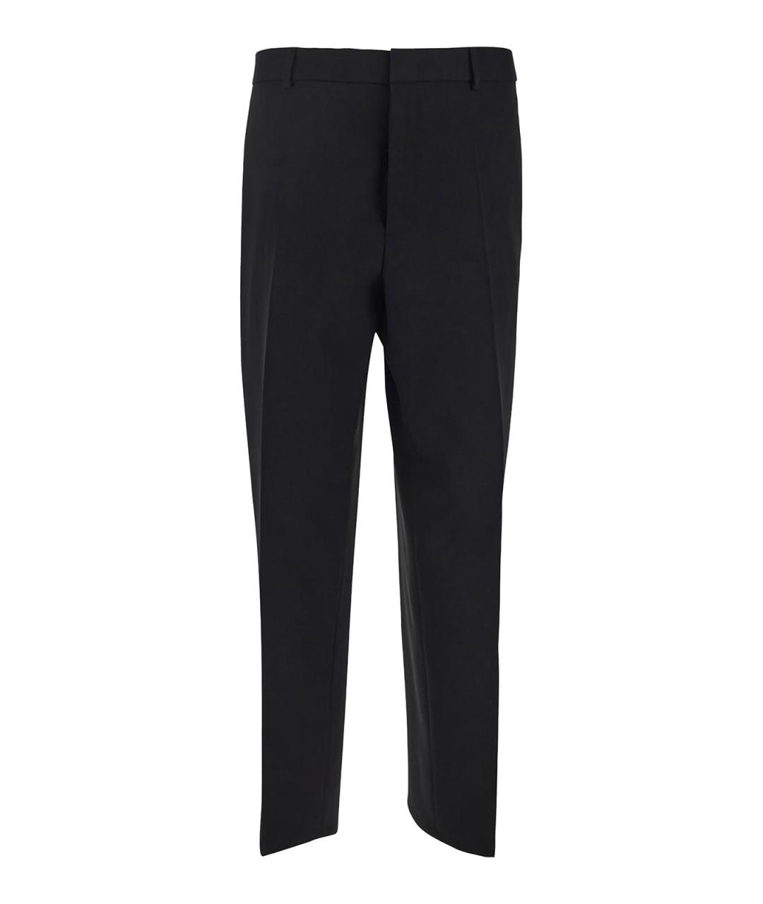 JIL SANDER Черные полиэстеровые повседневные брюки, фото 1