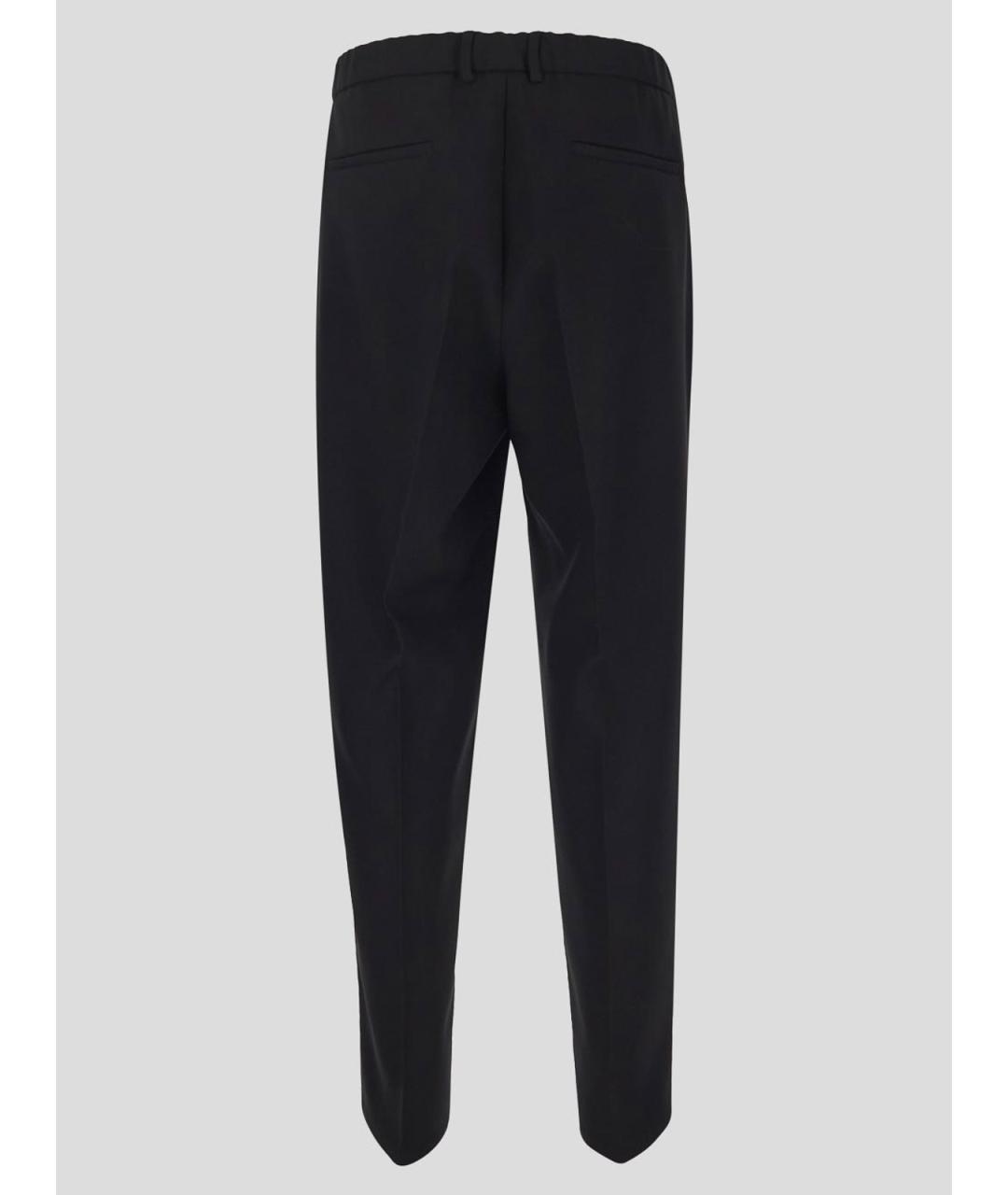 JIL SANDER Черные полиэстеровые повседневные брюки, фото 2