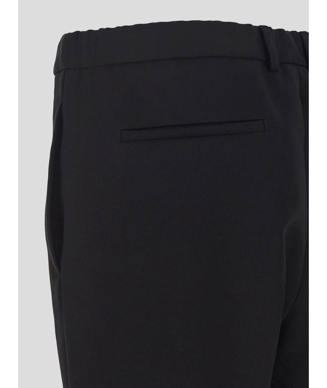 JIL SANDER Черные полиэстеровые повседневные брюки, фото 3