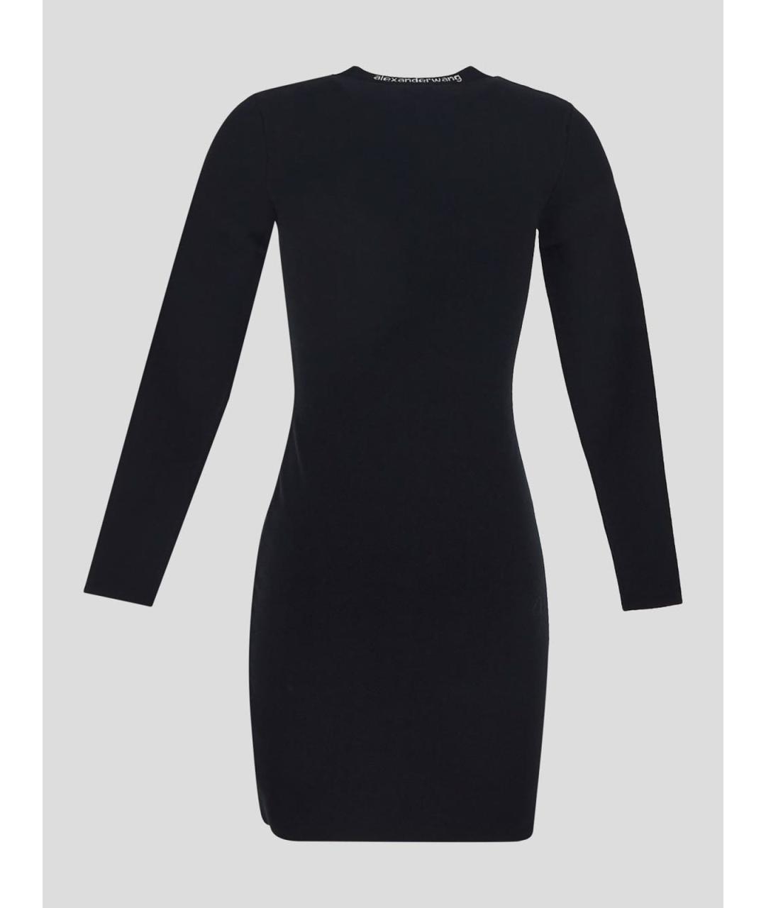 T BY ALEXANDER WANG Черное вискозное повседневное платье, фото 2