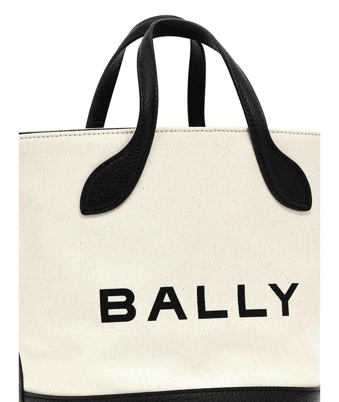BALLY Белая тканевая сумка тоут, фото 3
