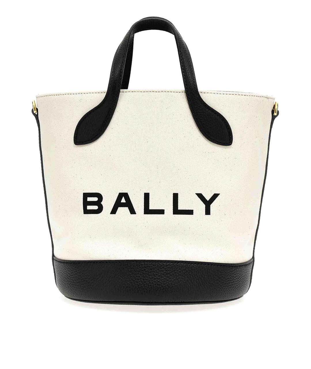 BALLY Белая тканевая сумка тоут, фото 1