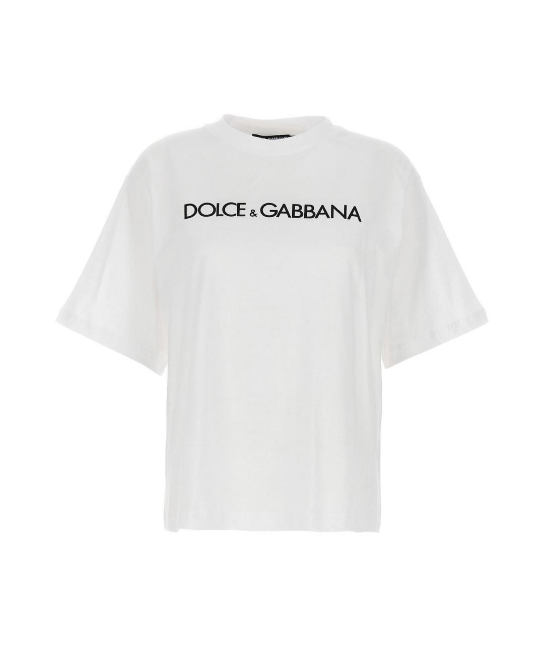 DOLCE&GABBANA Белая хлопковая футболка, фото 1
