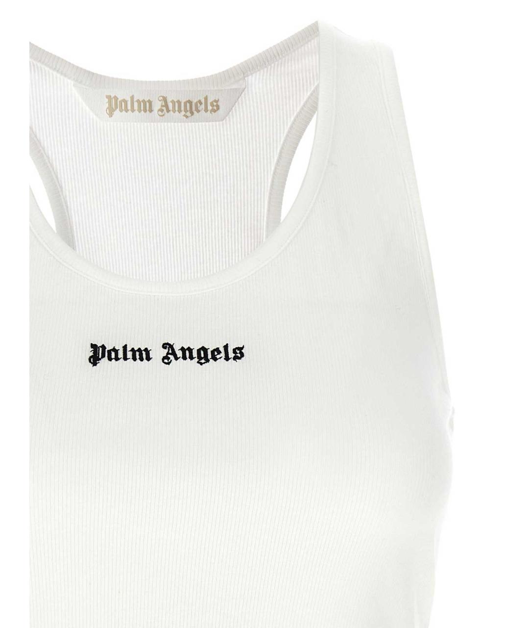 PALM ANGELS Белая хлопковая майка, фото 3