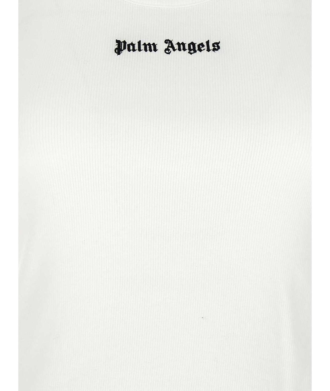 PALM ANGELS Белая хлопковая майка, фото 4