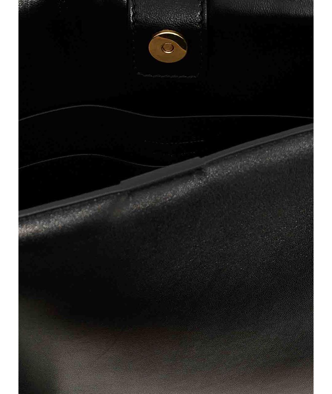 JIL SANDER Черная кожаная сумка через плечо, фото 4
