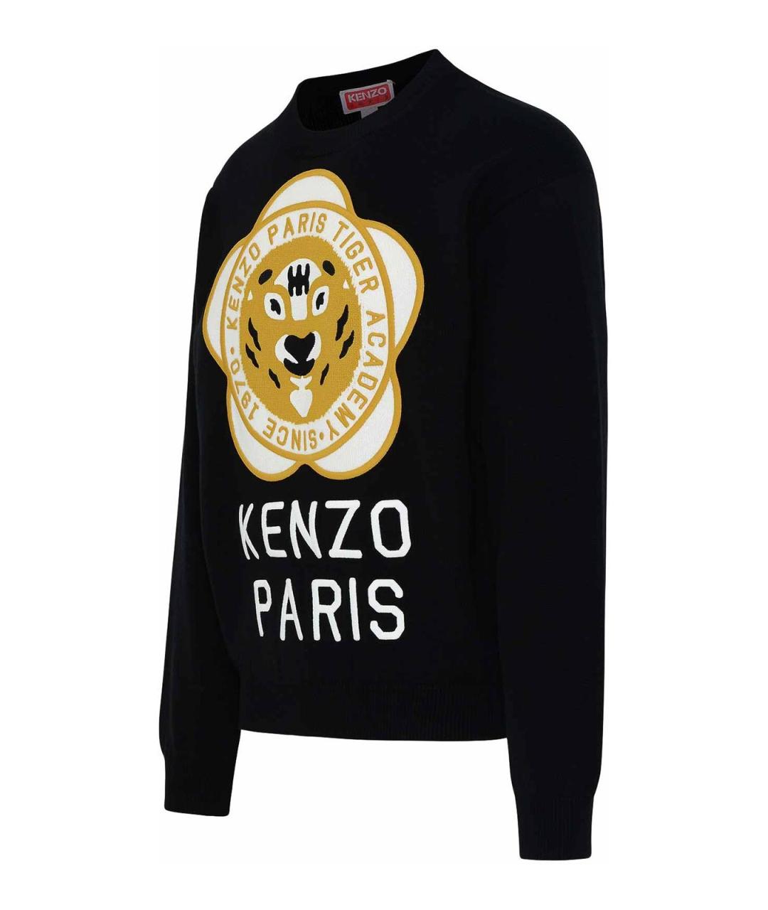 KENZO Черный шерстяной джемпер / свитер, фото 3