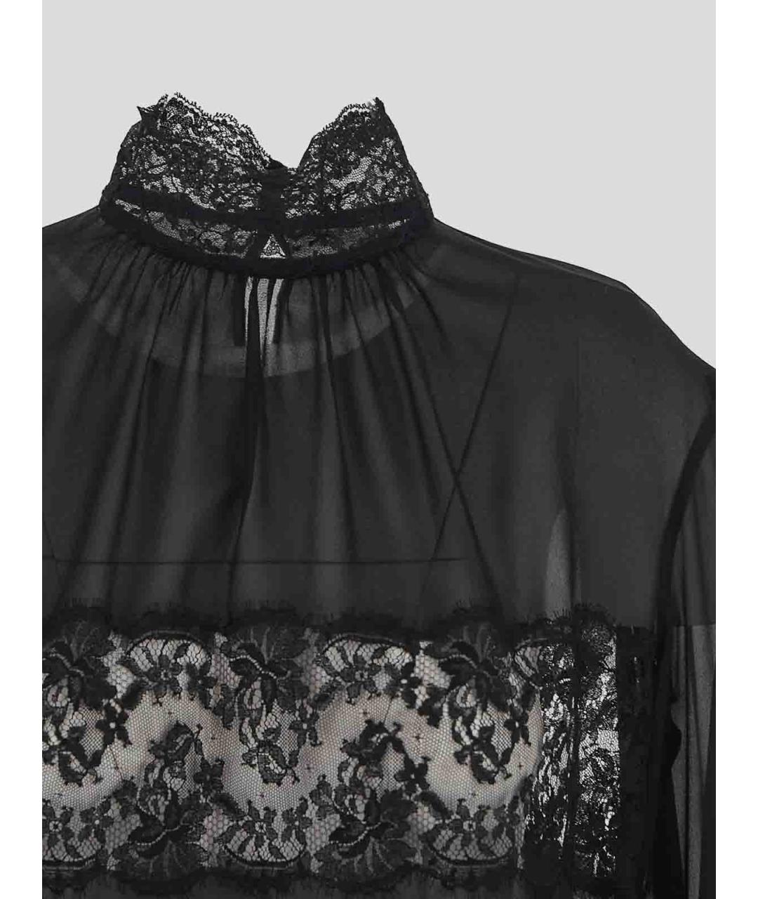 DOLCE&GABBANA Черная шелковая блузы, фото 3