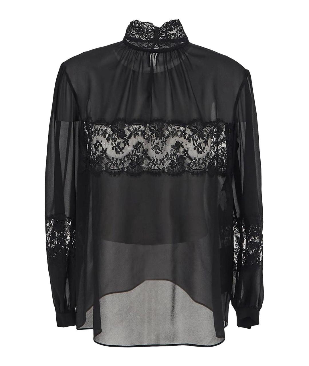 DOLCE&GABBANA Черная шелковая блузы, фото 1