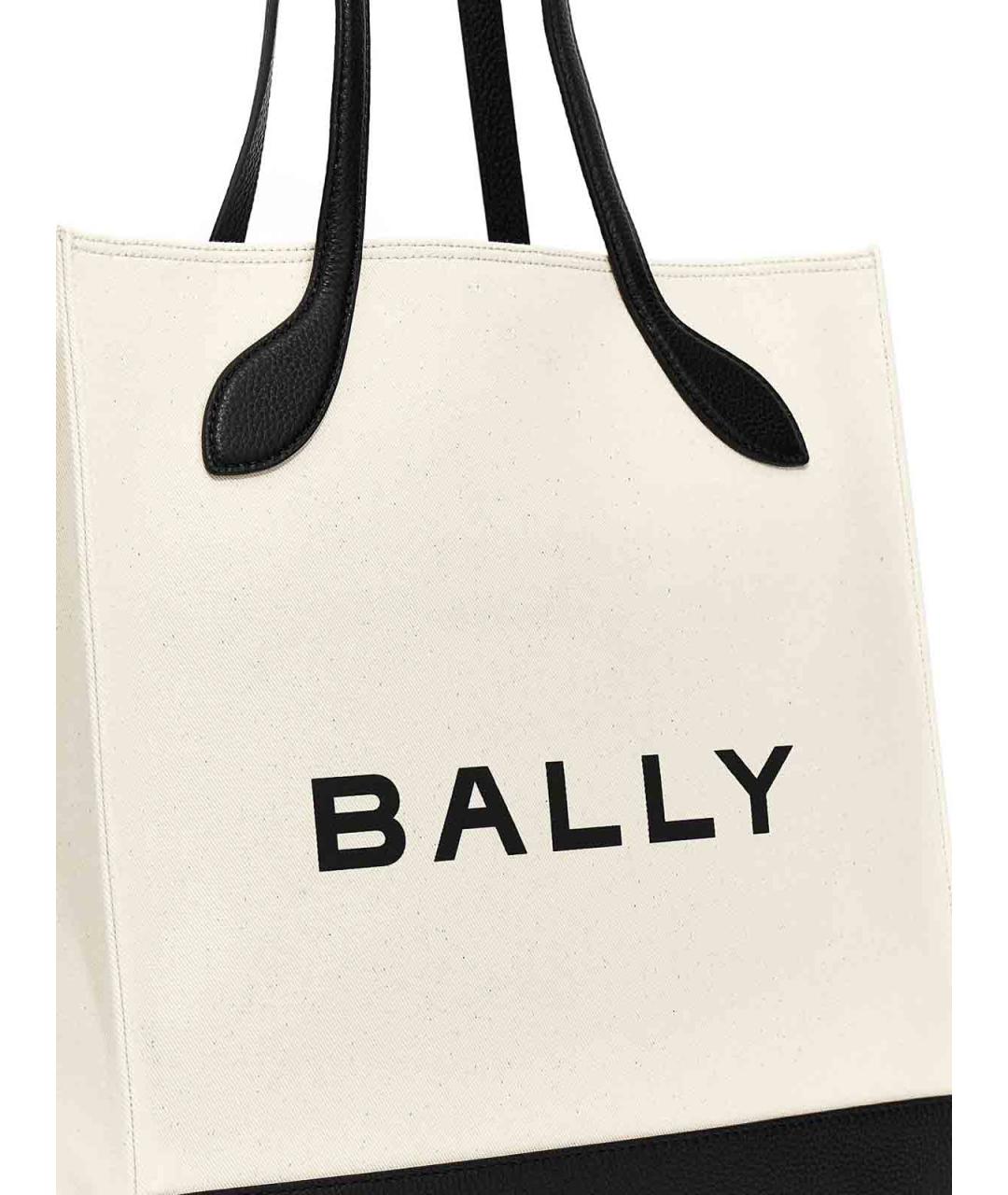 BALLY Белая тканевая сумка тоут, фото 3