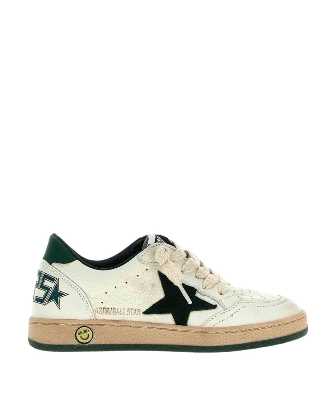 GOLDEN GOOSE Белые кожаные кеды, фото 1