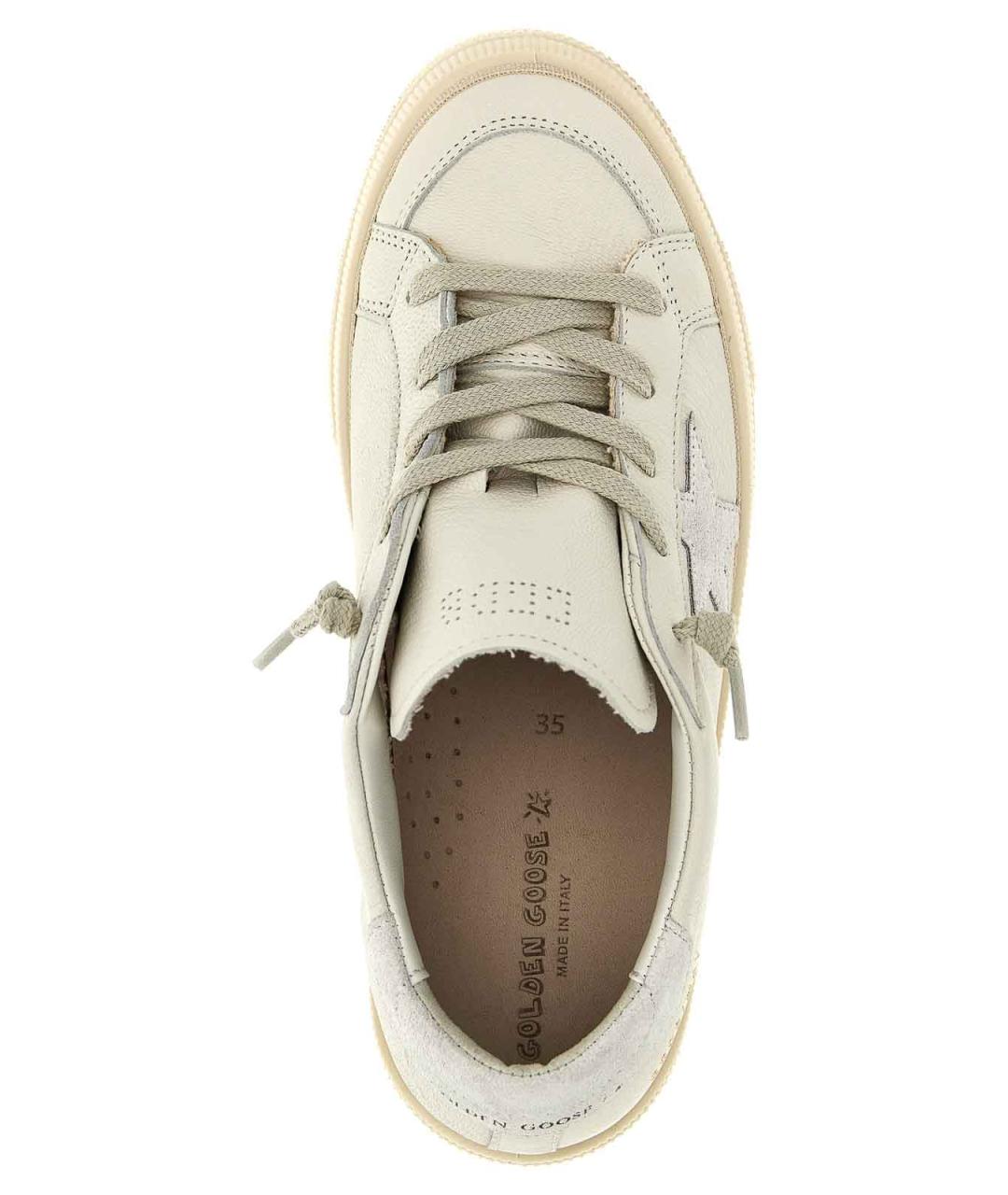 GOLDEN GOOSE Белые кожаные кеды, фото 3