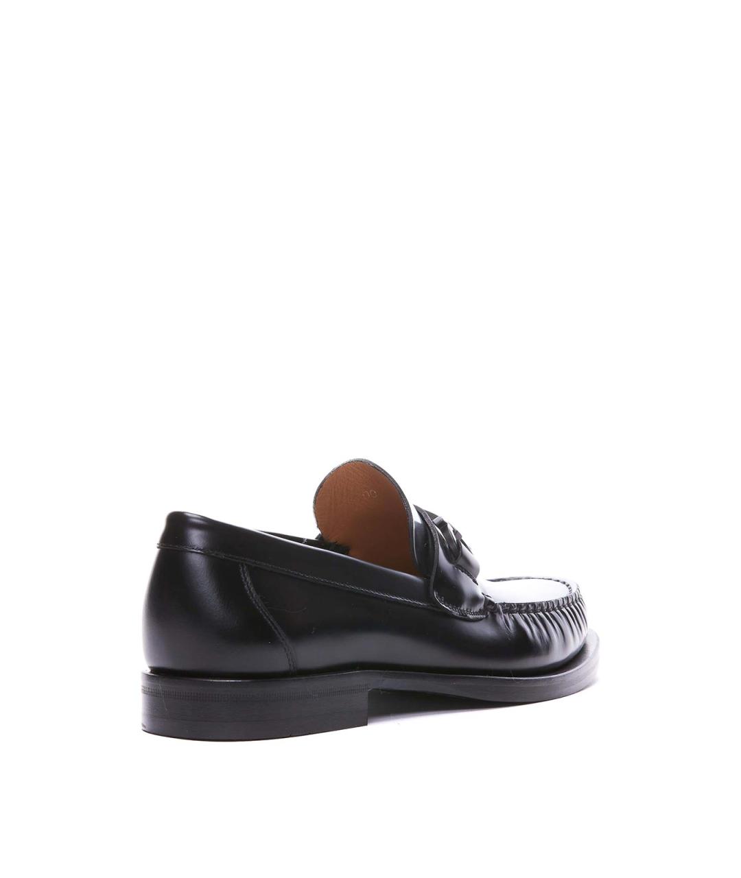 FERRAGAMO Черные кожаные лоферы, фото 2
