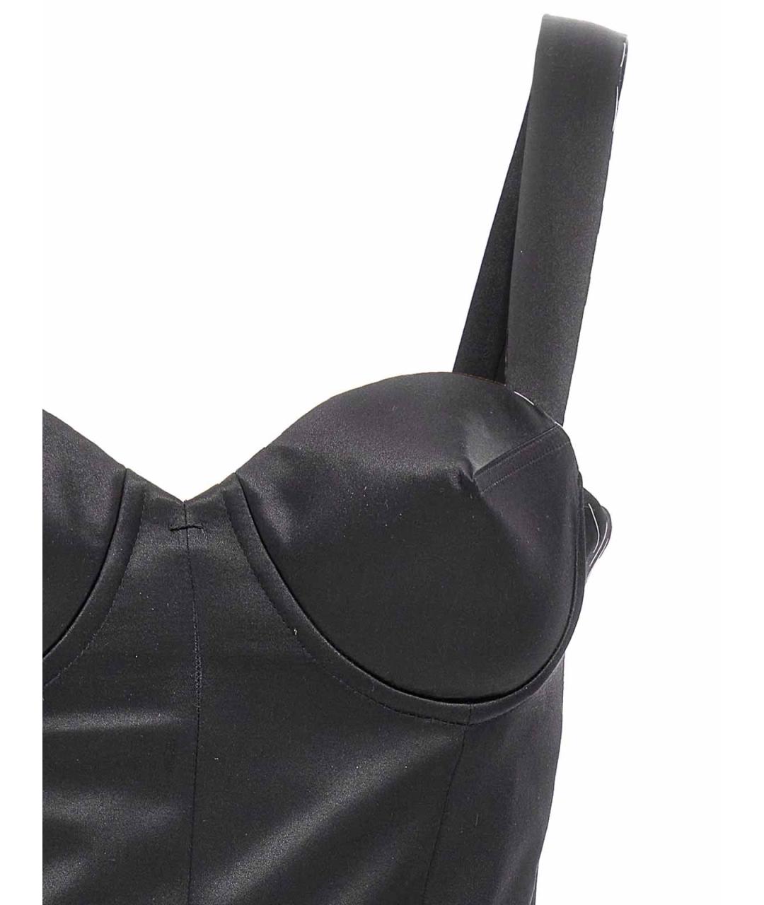 MAISON MARGIELA Черное шелковое повседневное платье, фото 3