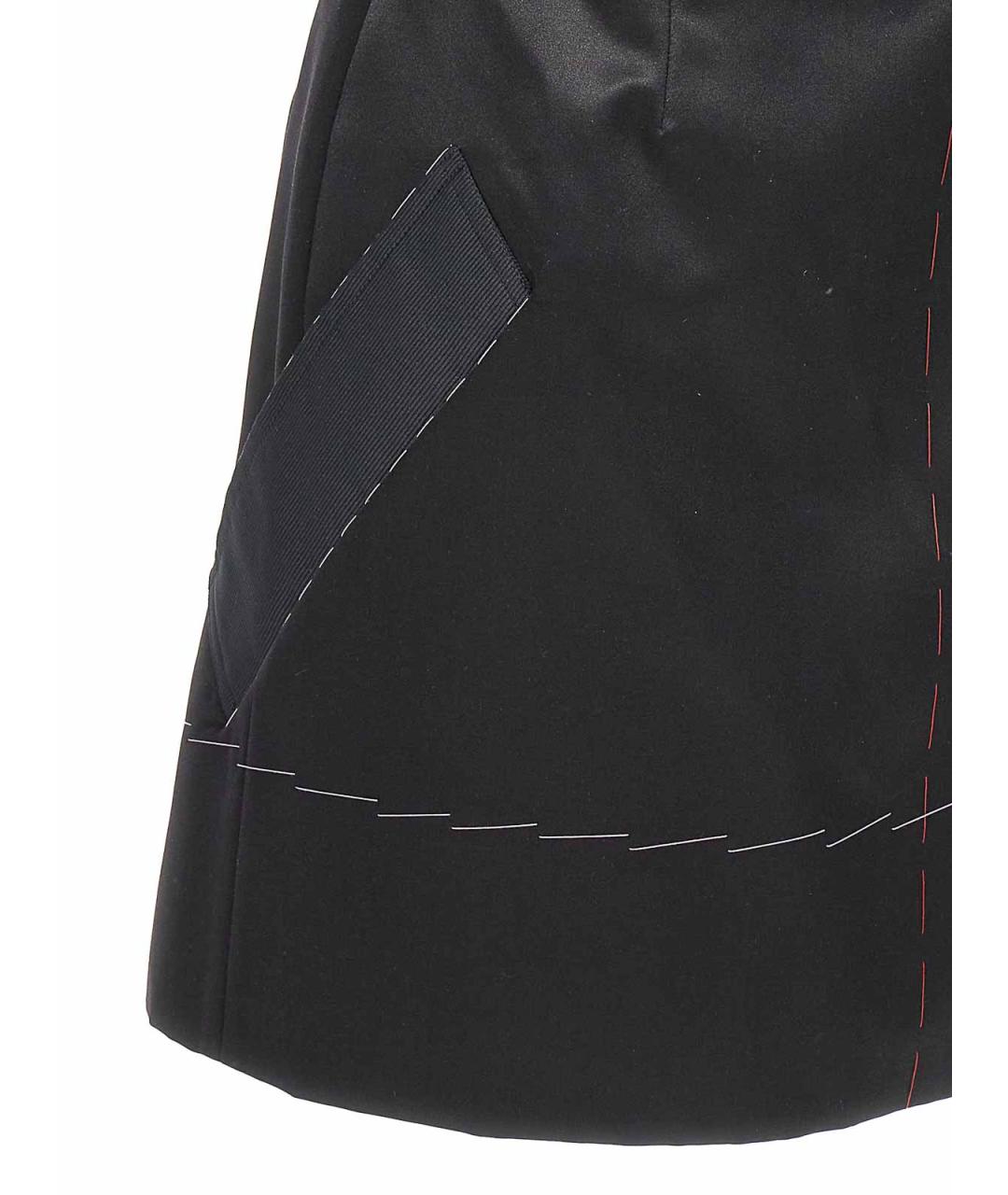 MAISON MARGIELA Черное шелковое повседневное платье, фото 4