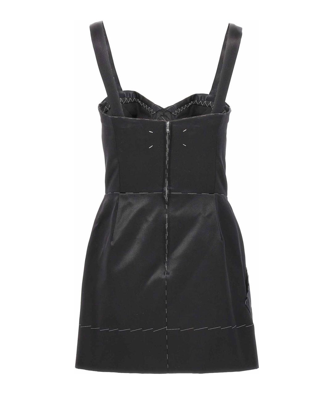 MAISON MARGIELA Черное шелковое повседневное платье, фото 2