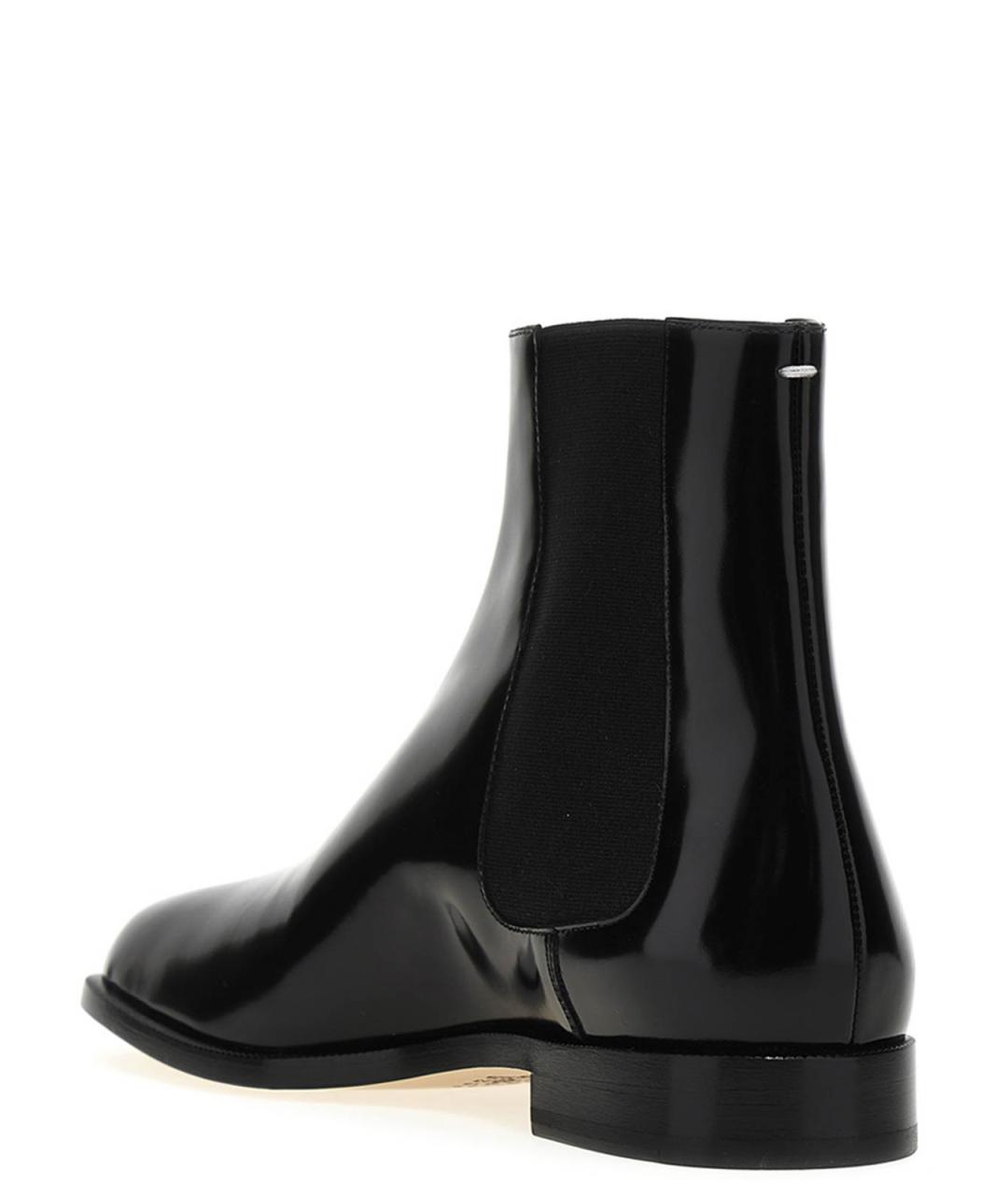 MAISON MARGIELA Черные кожаные высокие ботинки, фото 2