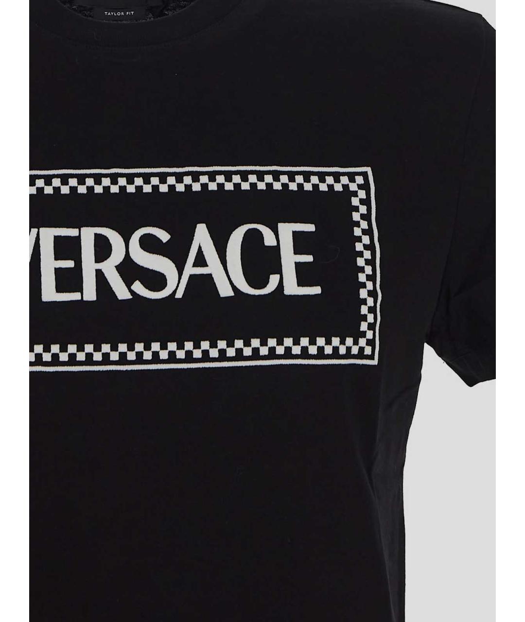 VERSACE Черная хлопковая футболка, фото 3