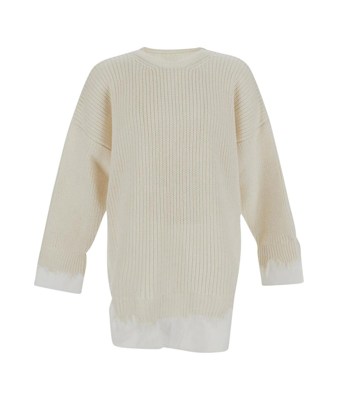 MM6 MAISON MARGIELA Белый шерстяной джемпер / свитер, фото 1