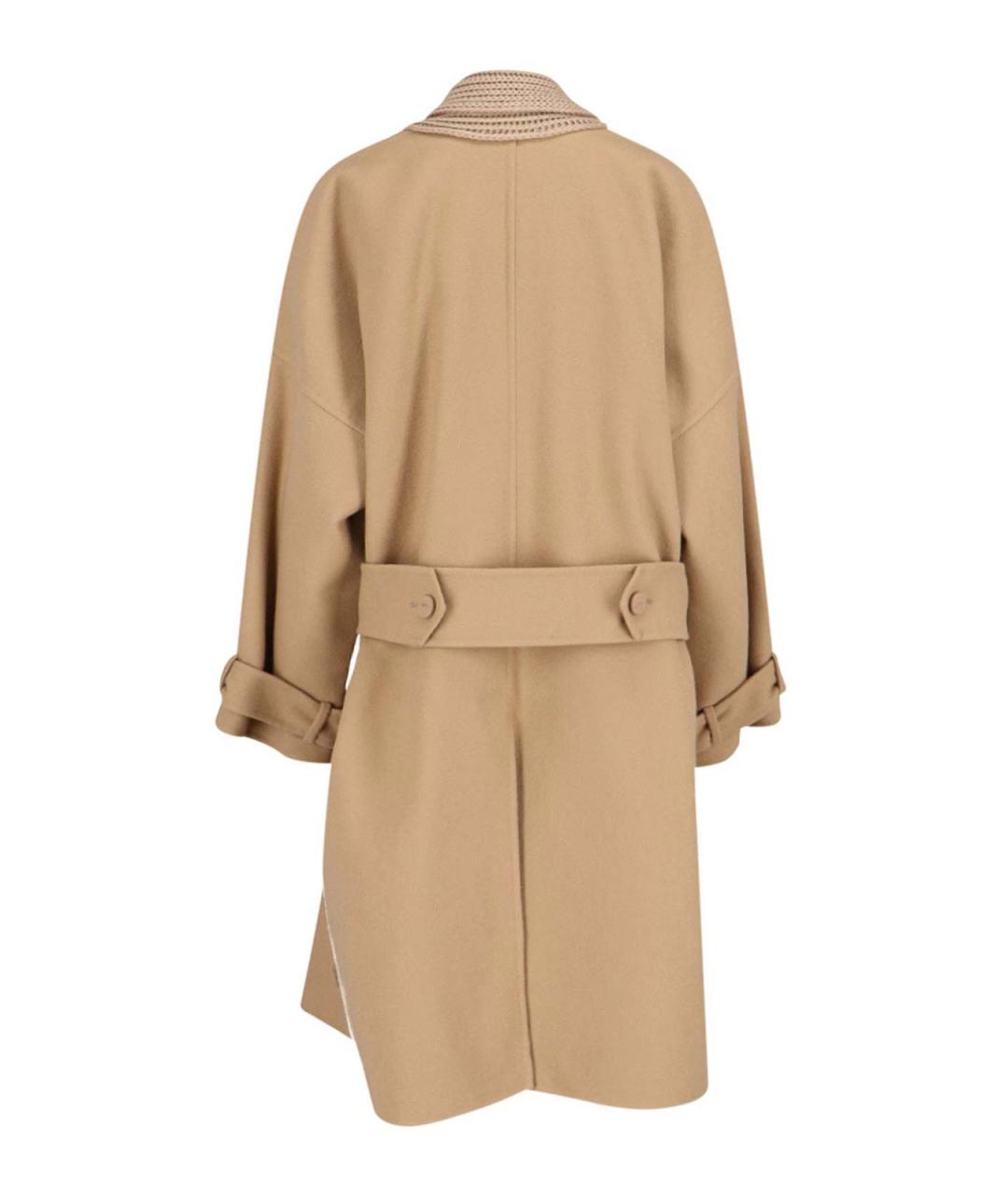 ERMANNO SCERVINO Бежевая шерстяная куртка, фото 3