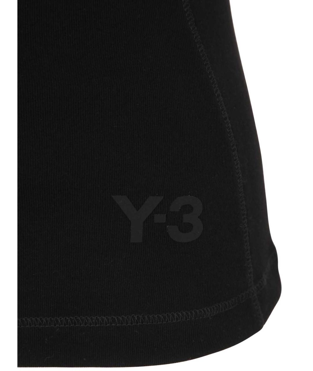 Y-3 Черная хлопковая футболка, фото 3