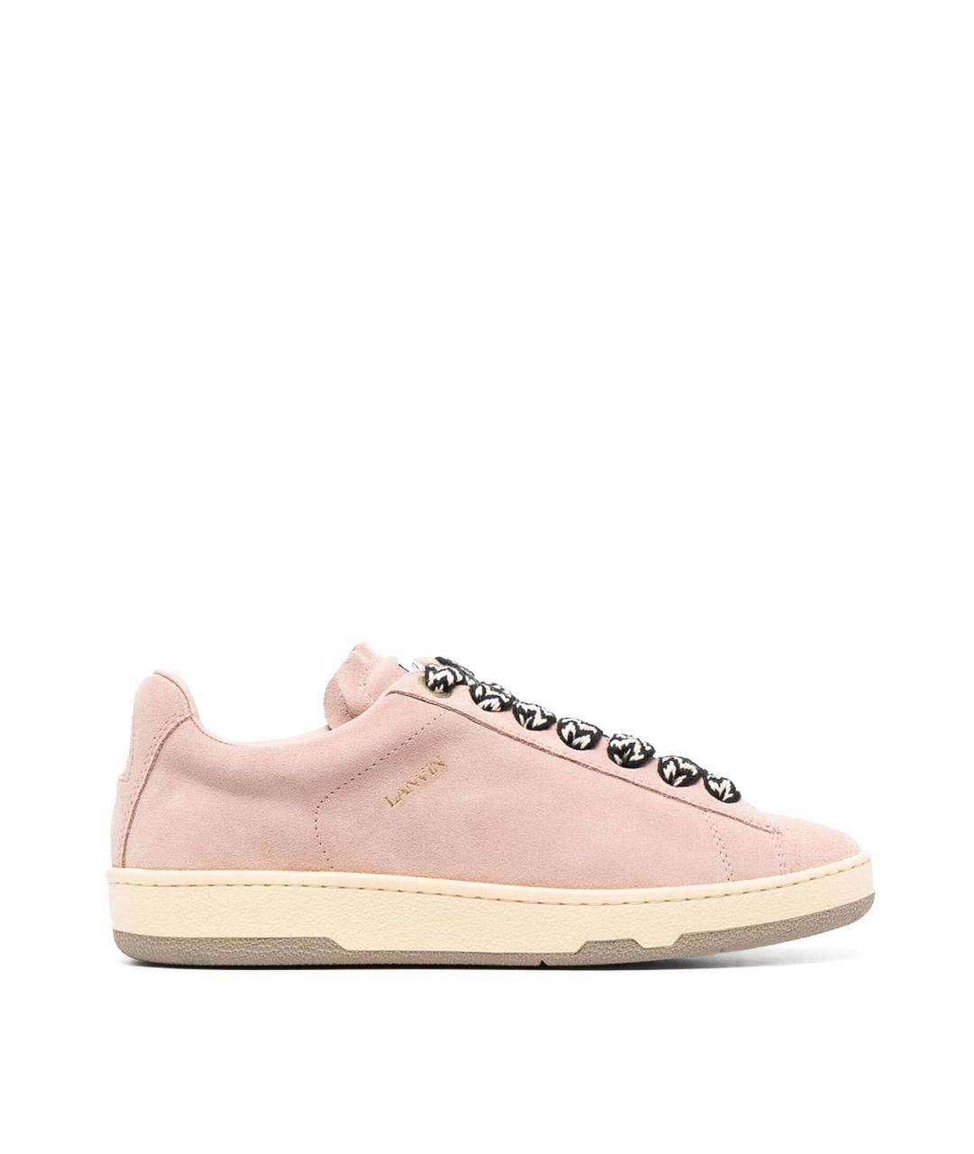 LANVIN Розовые кожаные кроссовки, фото 1