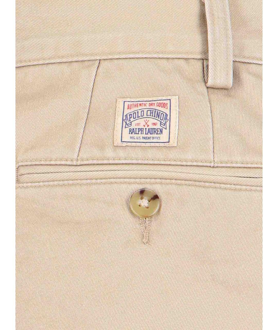 POLO RALPH LAUREN Коричневые хлопковые повседневные брюки, фото 5