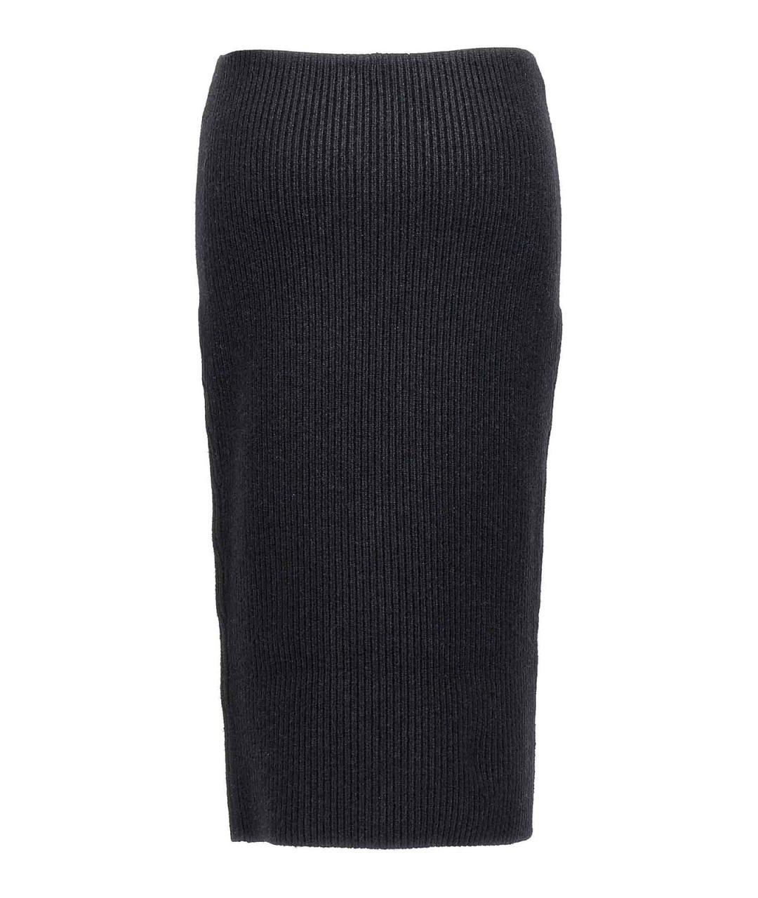 TOM FORD Черная шерстяная юбка миди, фото 2