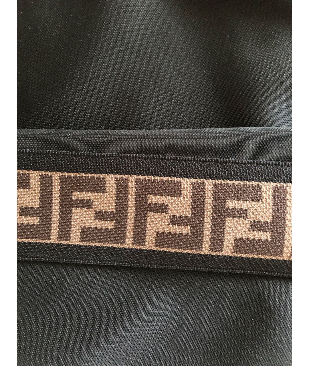 FENDI Черная полиэстеровая юбка миди, фото 4