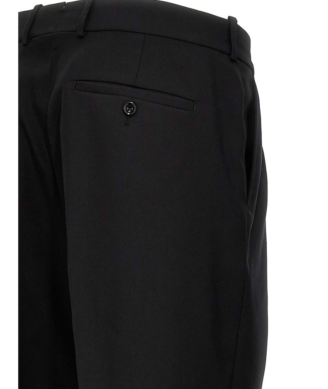 ALEXANDER MCQUEEN Черные шерстяные повседневные брюки, фото 4